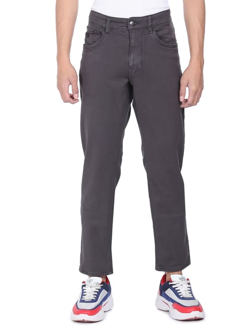 U S Polo Assn U.S. Polo Assn. Grey Cotton Slim Fit Jeans