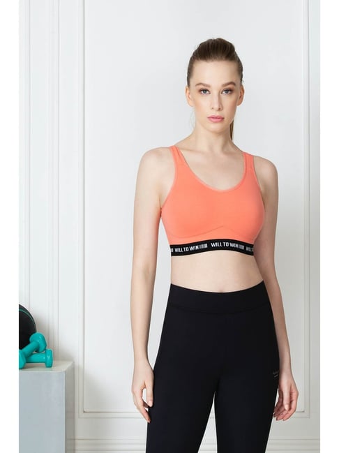 Buy Van Heusen Coral Non Wired Non Padded Sports Bra for Women