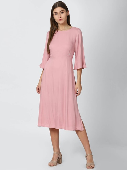 Van Heusen Pink Textured Dress Price in India