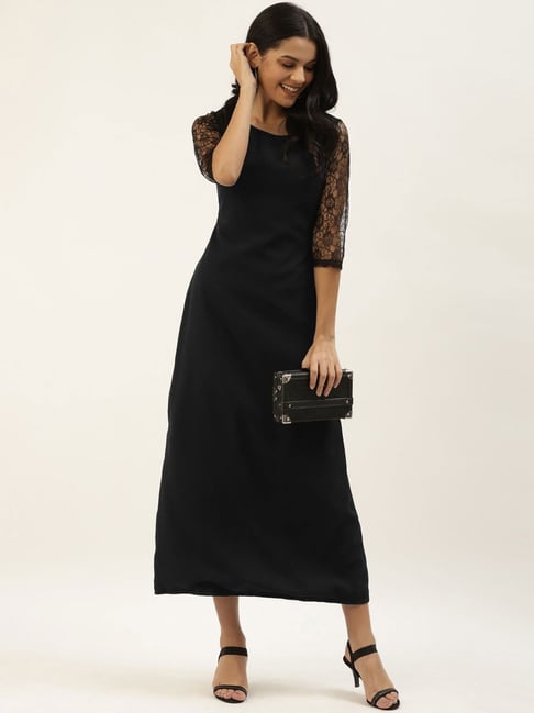 Belle Fille Black Lace Dress Price in India