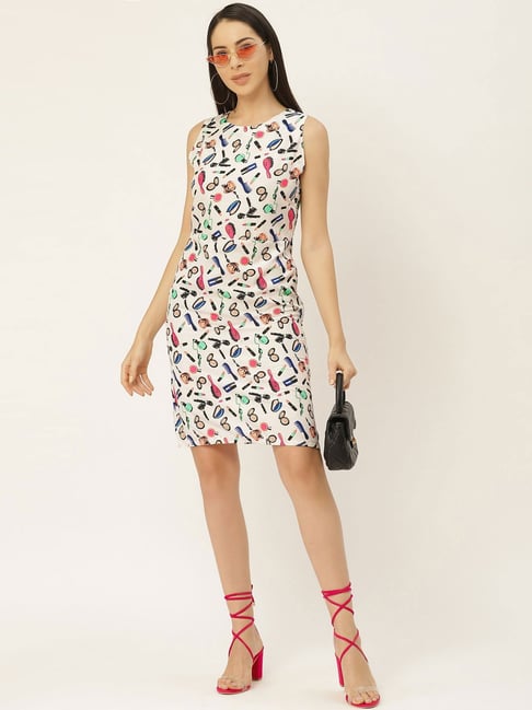 Belle Fille White Printed Dress Price in India