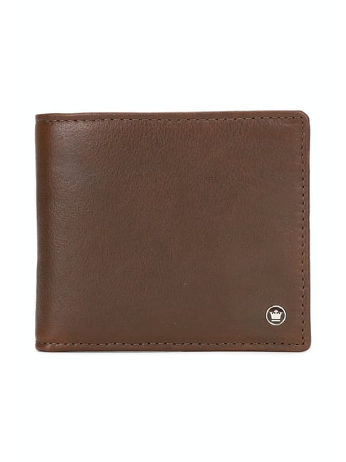 Buy Louis Philippe Brown Leather Bi-Fold Wallet for Men at Best Price ...