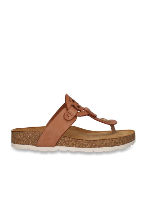 Bugatti Women's Tan Thong Sandals