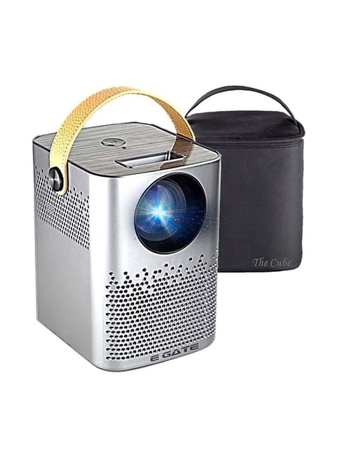 Egate i9 Pro-Max Cube HD 720p and 1080p Support Projector (Silver)