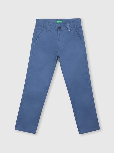 United Colors of Benetton Kids Blue Mid Rise Trousers