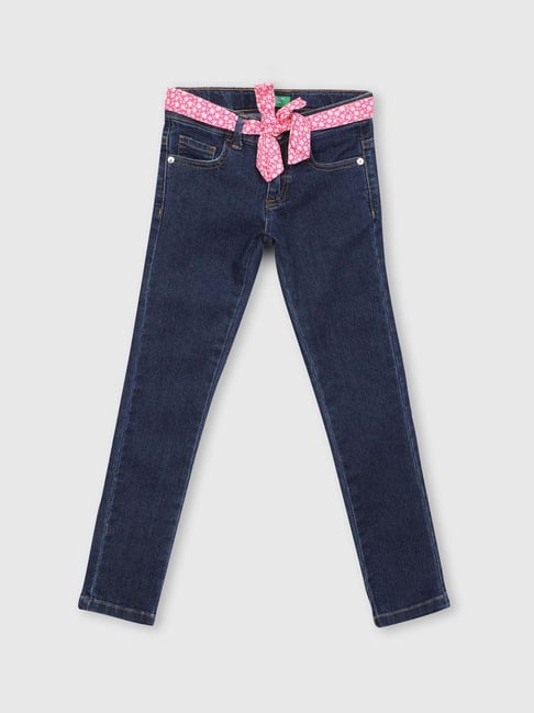 United Colors of Benetton Kids Navy Mid Rise Jeans