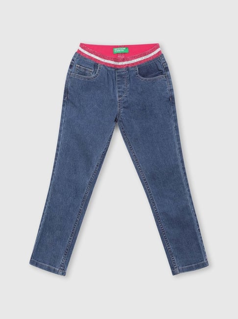 United Colors of Benetton Kids Navy Mid Rise Jeans