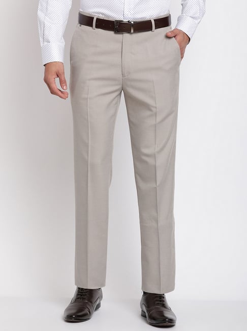 Buy Cantabil Men Brown Slim Fit Casual Trousers  Trousers for Men 777677   Myntra