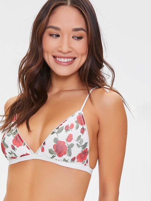 Forever 21 White Non Wired Non Padded Full Coverage Bra Price in India