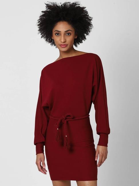 Forever 21 Red Regular Fit Dress Price in India