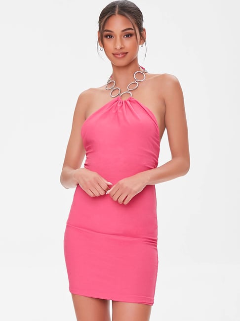 Forever 21 Pink Regular Fit Dress Price in India