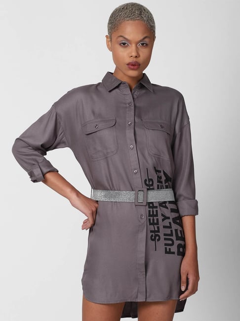 Forever 21 Grey Graphic Dress Price in India