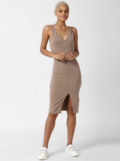 Forever 21 Brown Slim Fit Dress Price in India