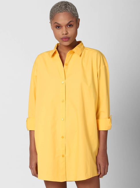 Forever 21 Yellow Regular Fit Dress Price in India