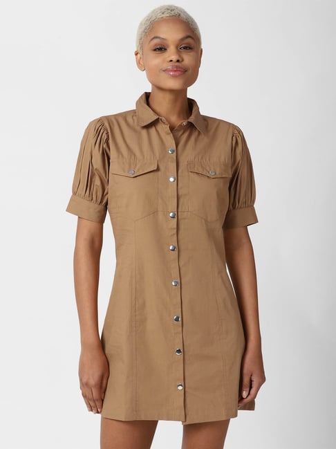 Forever 21 Brown Regular Fit Dress Price in India