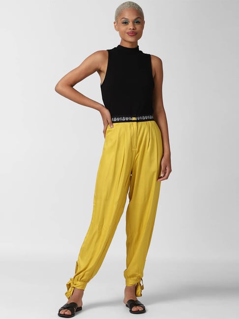 Forever 21 yellow pants hotsell