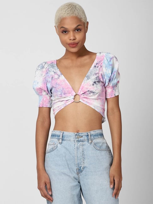 Tie dye crop hot sale top forever 21