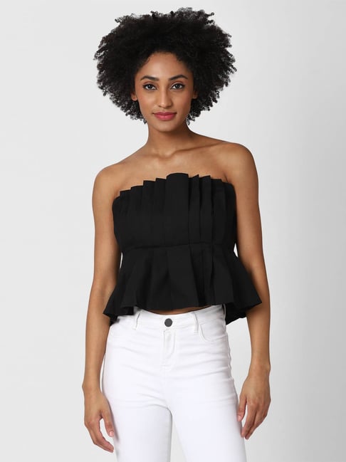 Buy Forever 21 Black Regular Fit Top for Women Online Tata CLiQ