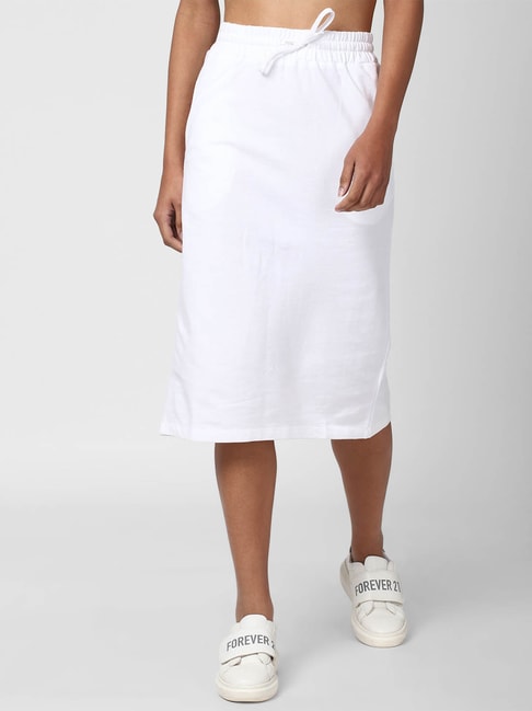 Forever 21 White Regular Fit Skirt Price in India
