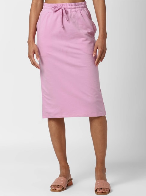Forever 21 Pink Regular Fit Skirt Price in India