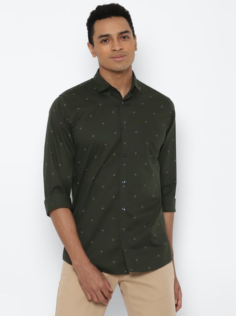 Buy Allen Solly Blue Cotton Slim Fit 