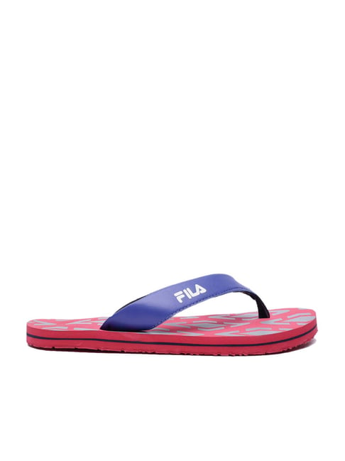 Buy Fila Men s SOGNO Blue Red Flip Flops for Men at Best Price