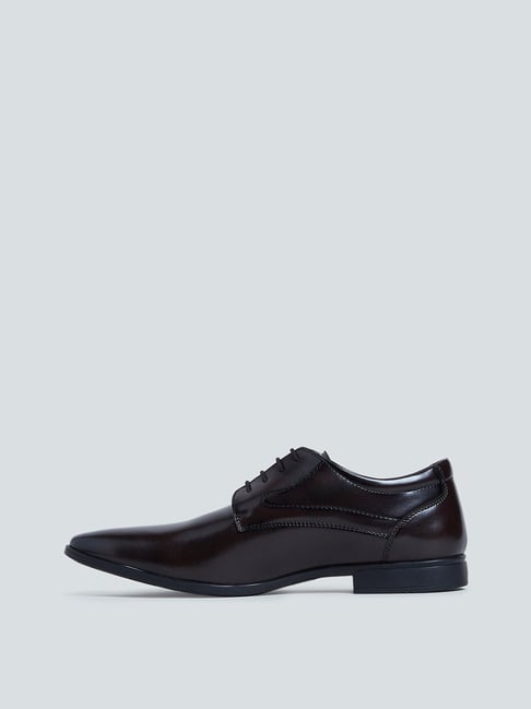 Buy SOLEPLAY by Westside Dark Brown Lace-Up Derby Shoes for Online ...