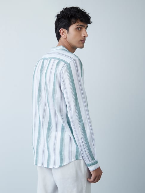 Buy ETA by Westside Multicolour Stripe Pattern Resort-Fit Shirt for ...