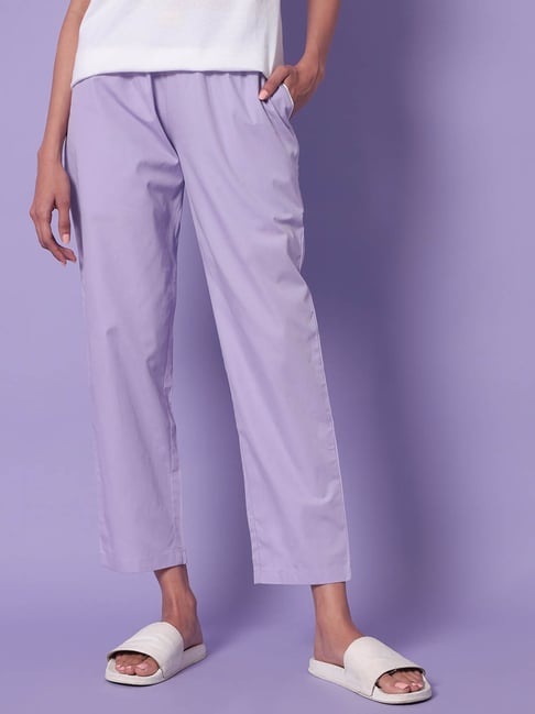 Buy Bewakoof Lavender Regular Fit 