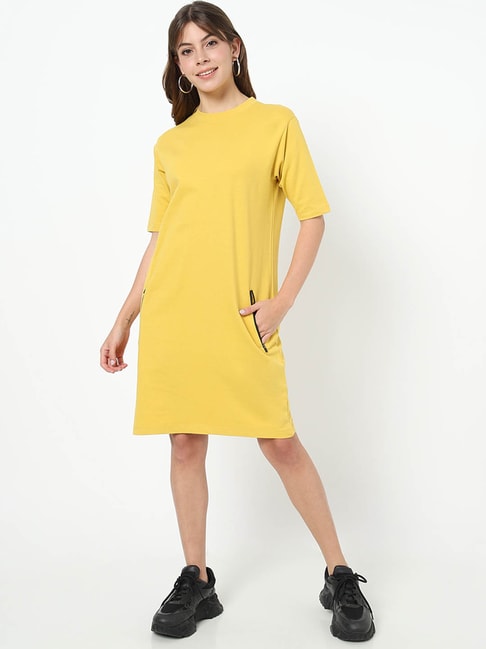 Bewakoof Yellow Relaxed Fit Dress Price in India