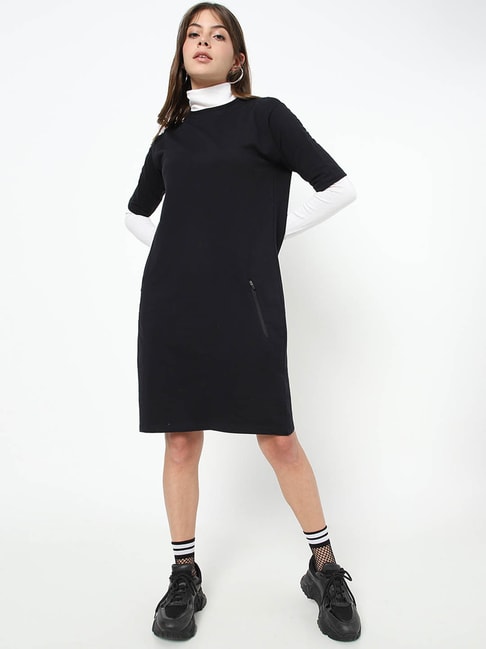 Bewakoof Black Relaxed Fit Dress Price in India