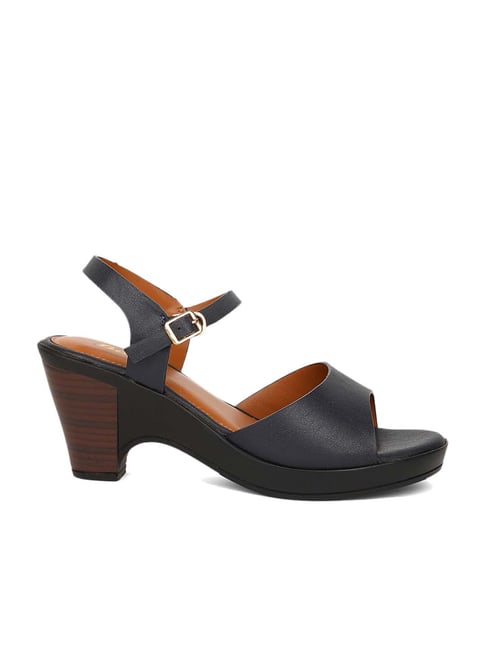 Bata Women's Navy Ankle Strap Sandals-image-40