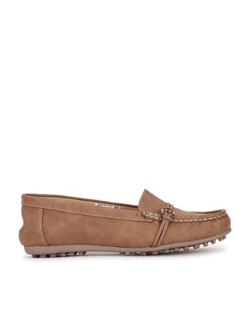 Bata Women's Tan Casual Loafers