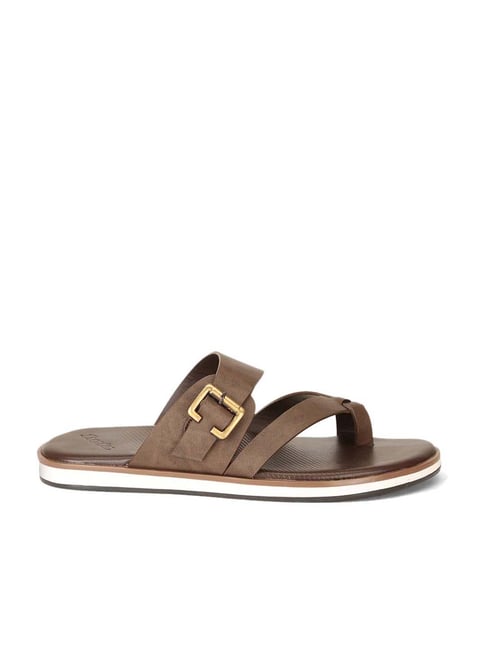 Buy Bata Men s Brown Cross Strap Sandals for Men at Best Price