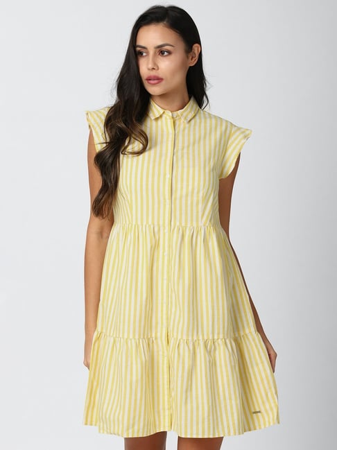 Van Heusen Yellow Striped Dress Price in India