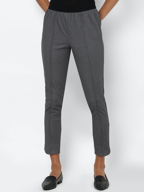 Buy Grey Cotton Ankle Length Pant online  Looksgudin