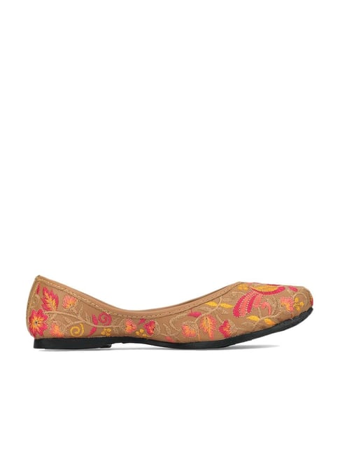 Desi Colour Women's Brown Ethnic Juttis Price in India