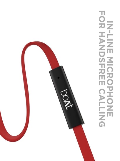 Buy Boat BassHeads 200 In the Ear Headphone Red Online At Best