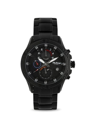 Titan octane clearance black metal watch