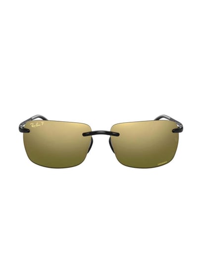 Buy Ray-Ban 0RB4255 Green Chromance Rectangular Sunglasses - 60 mm