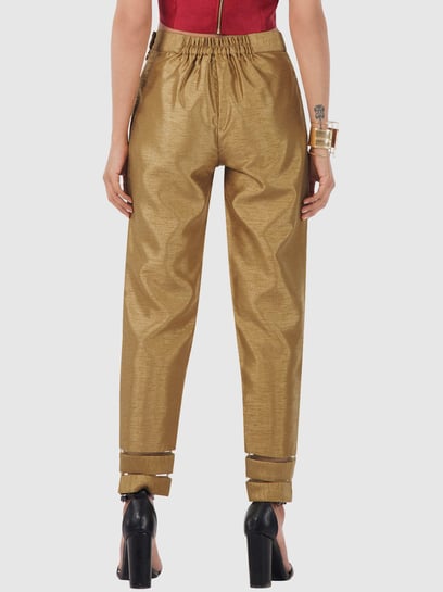 Buy Golden Fitted Pants Online - W for Woman