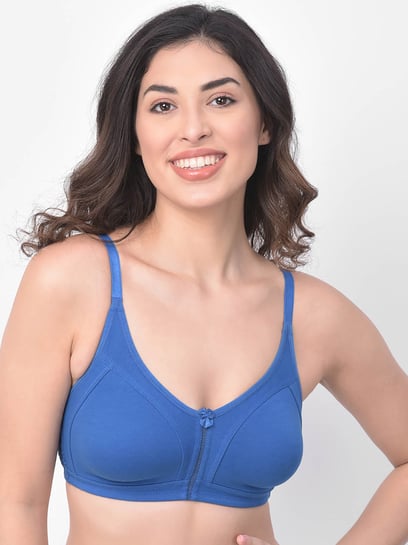 Buy Clovia Blue Non Wired Non Padded T-Shirt Bra for Women Online @ Tata  CLiQ