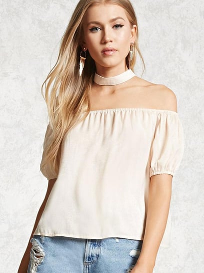 Buy FOREVER 21 Women Nude Coloured Solid Crop Top - Tops for Women