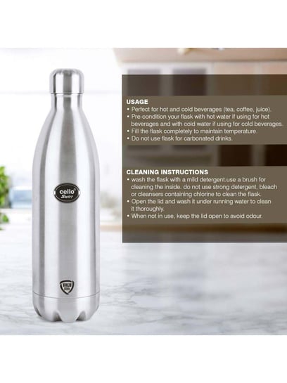 Cello swift steel flask best sale 1 litre