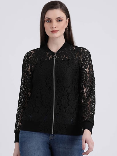 Buy Zink London Black Lace Jacket for Women Online @ Tata CLiQ