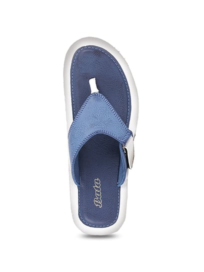 Bata blue and white clearance slippers