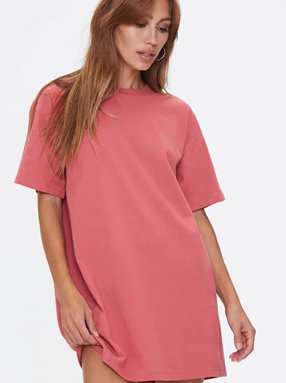 forever 21 pink shirt dress Buy Forever 21 Pink Loose Fit T-Shirt Dress for Women Online @ Tata CLiQ