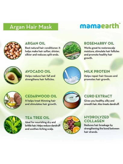 Buy Mamaearth Argan Hair Mask 200ml Online At Best Prices Tata Cliq