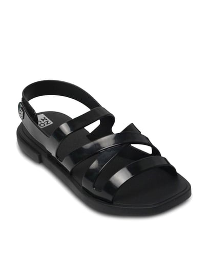 Old Navy Shiny-Jelly Slide Sandals for Women black - 650610012