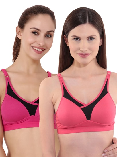 Buy Floret Multicolor Non Wired Non Padded Sports Bra (Pack Of 2) for Women  Online @ Tata CLiQ